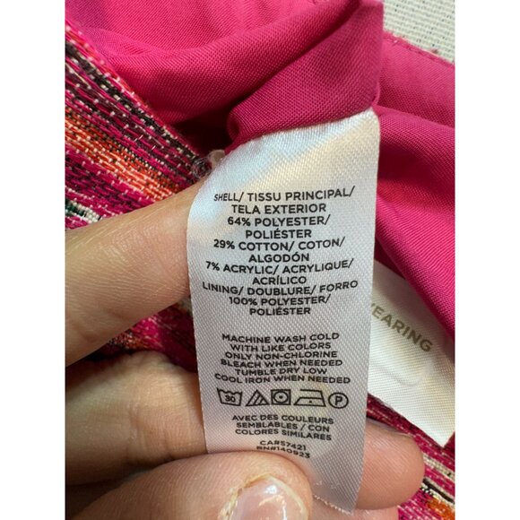 Loft Ikat Jacquard Mini Skirt Women 2 Multicolor Tweed Textured Boho Chic Casual - Picture 4 of 9